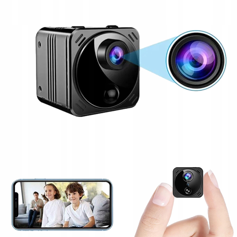 MINI KAMERA BEZPRZEWODOWA SMART WIFI IR DETEKCJA RUCHU UKRYTA 4K MAŁA