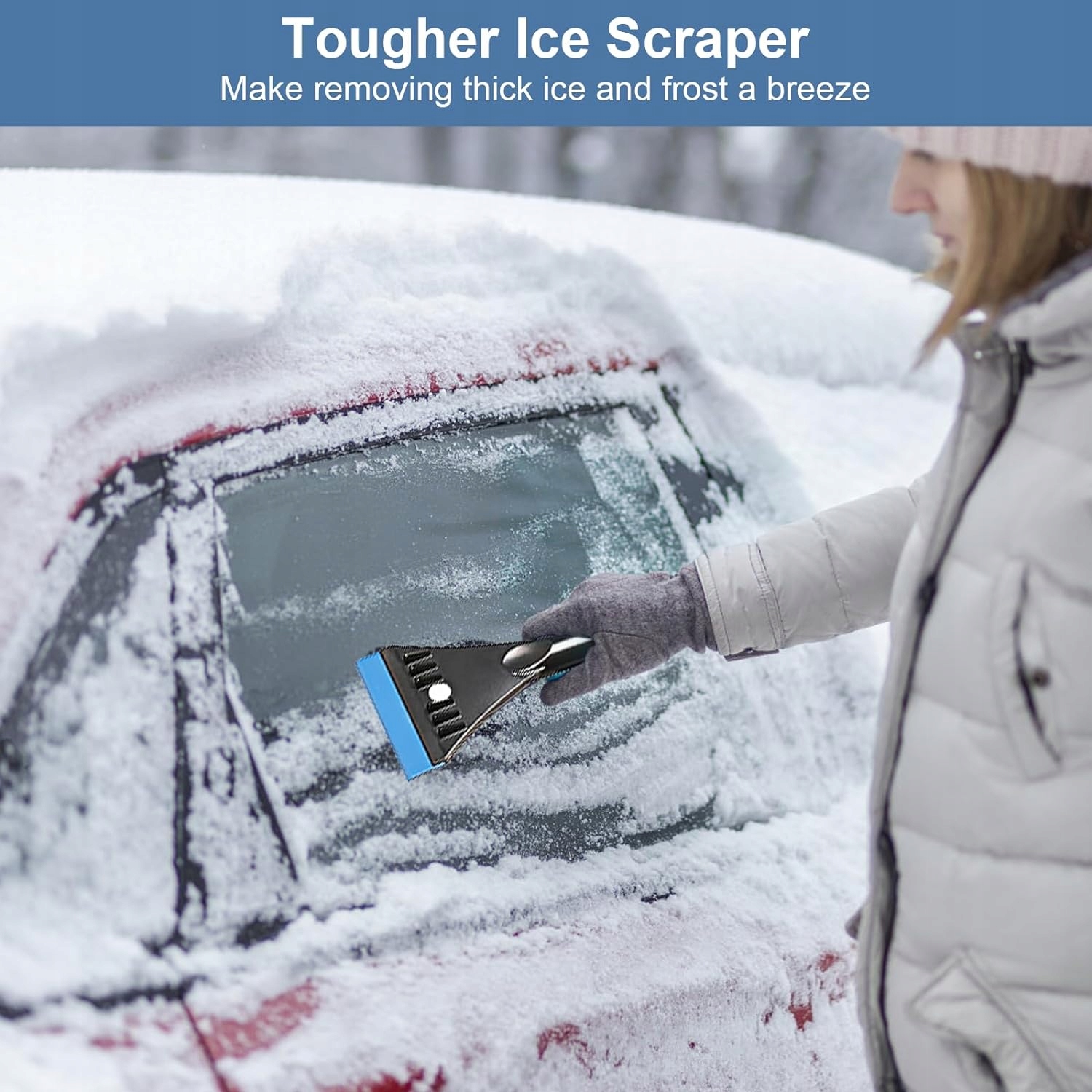 Skrobaczka do lodu 2 w 1, do przedniej szyby samochodu z uchwytem EAN (GTIN) 6974985073172