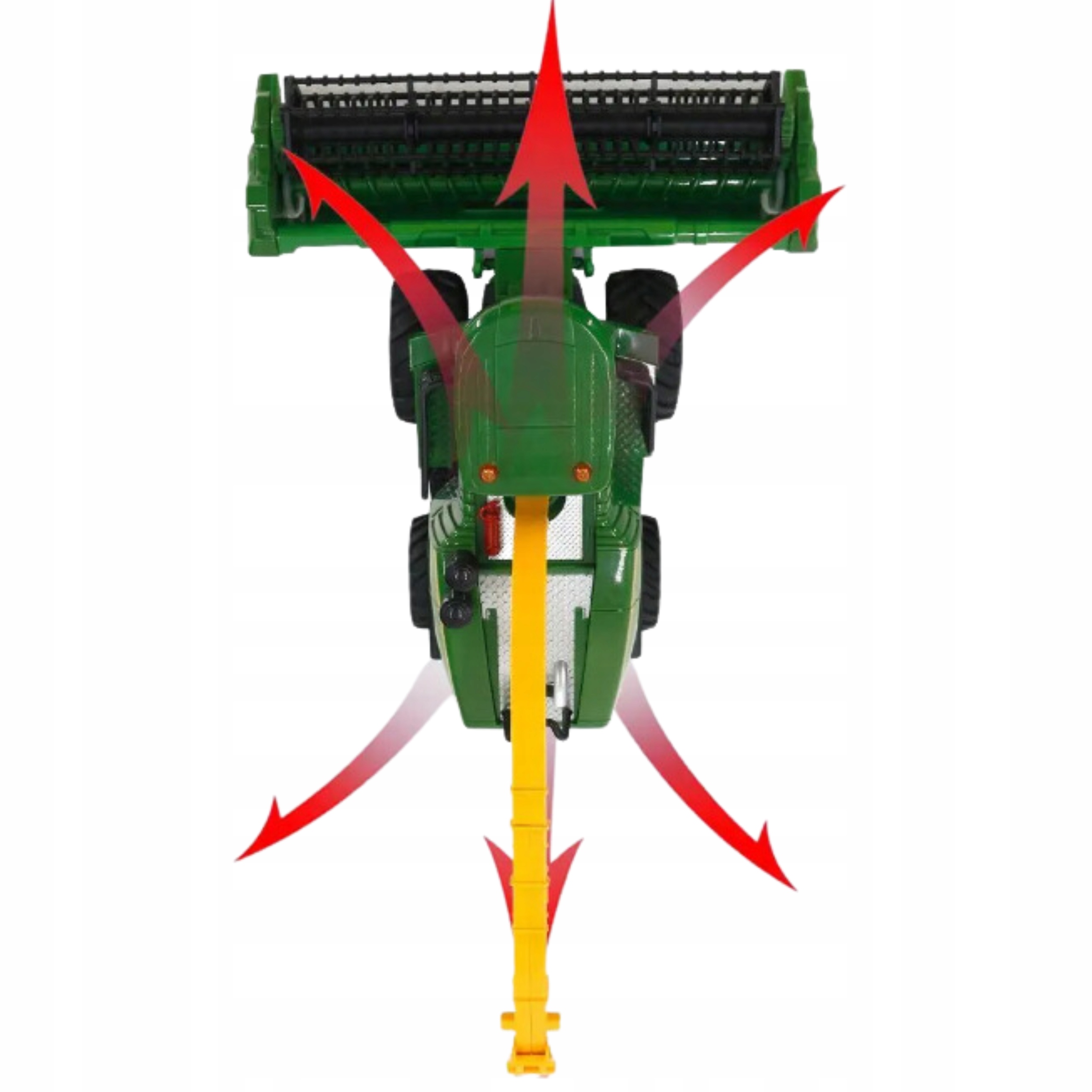 DUŻY KOMBAJN ZDALNIE STEROWANY RC PILOT ŚWIATŁO WYSOKA JAKOŚĆ SOLIDNY Prędkość maksymalna 10 km/h