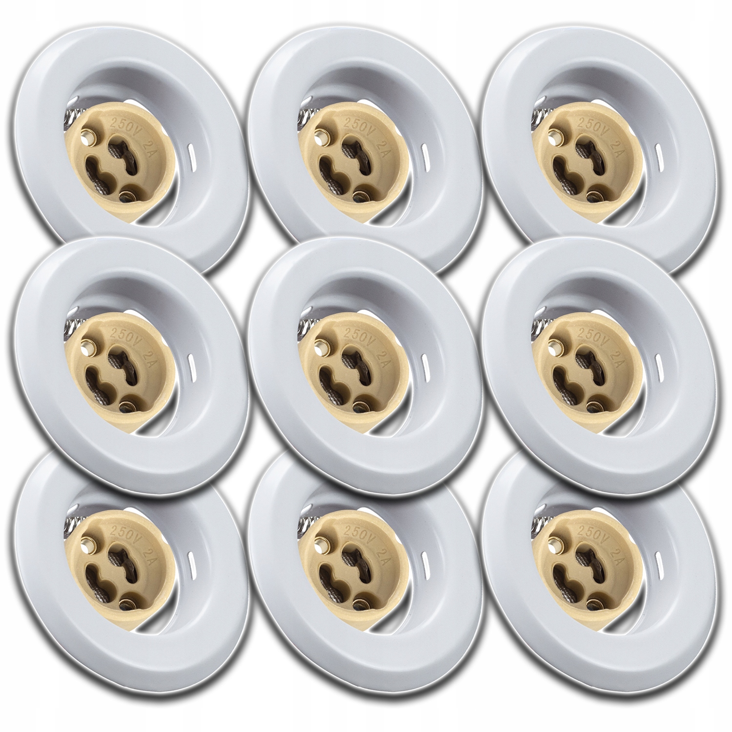 9x Kulaté Stropní Svítidlo Pod Omítku Zásuvka Konektor Pro Žárovku GU10