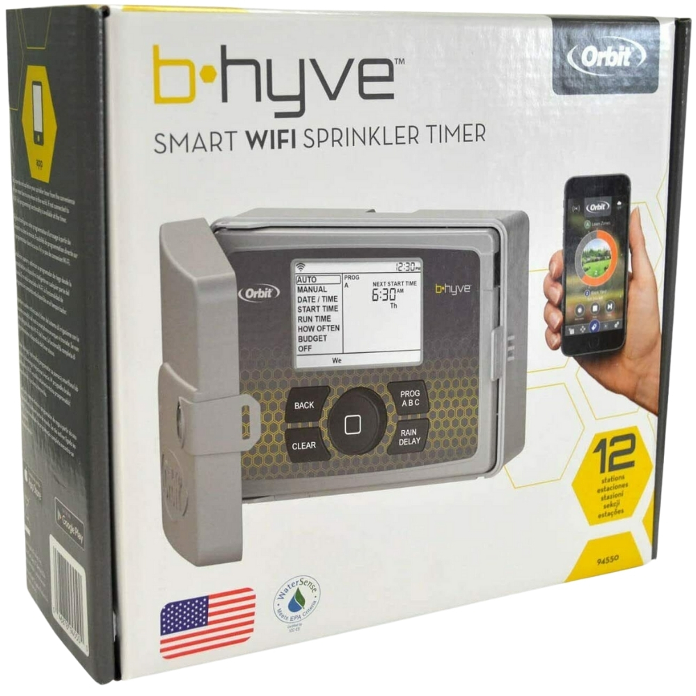 12-sekčný vonkajší regulátor zavlažovania Wifi Orbit B-Hyve