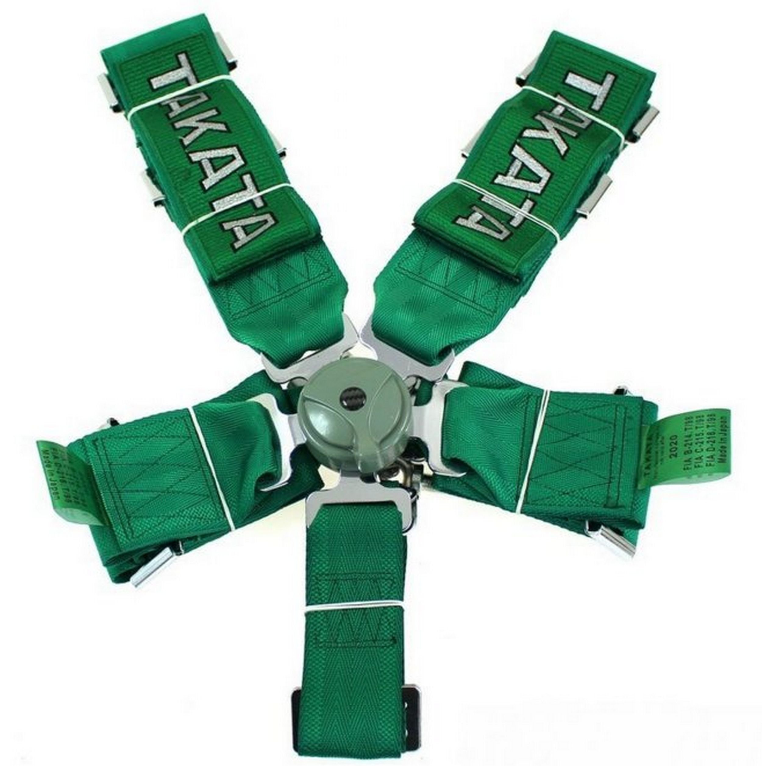 JB-PA-025 - СПОРТИВНЫЕ РЕМНИ TAKATA 5PKT 3 ДЮЙМА GREEN