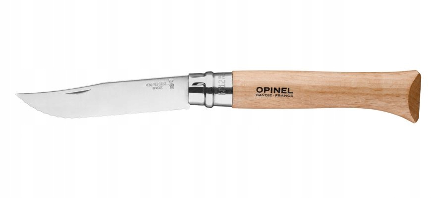 Nóż Opinel z ząbkami 12, ząbkowany nierdzewny