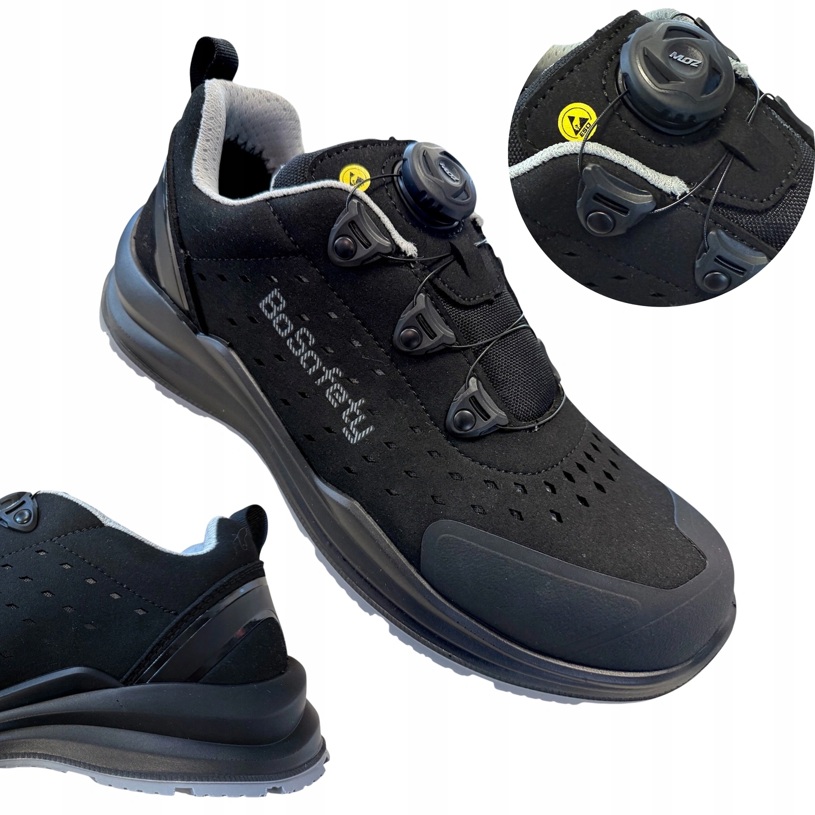 Buty robocze półbuty męskie lekkie Nafplio S1PS zapięcie Moz Boa 43