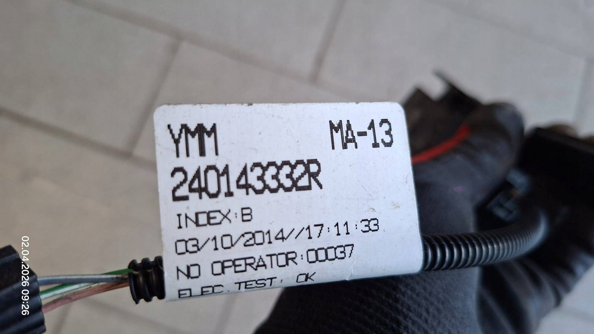 Sensor poziomowania Leuchten Renault Espace V (RFC) 240143332R
