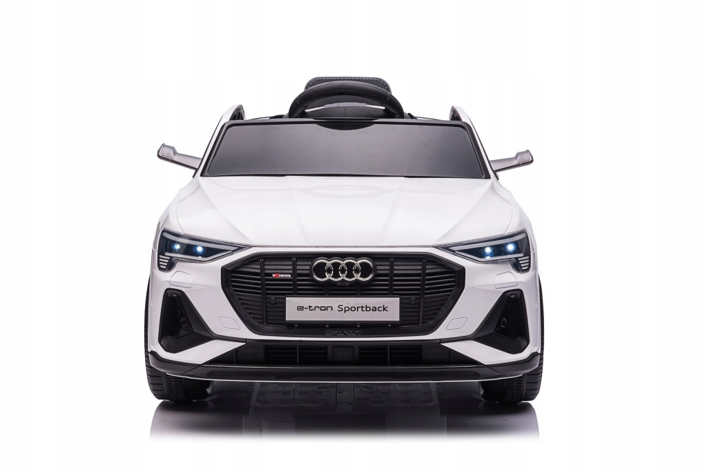 Auto Na akumulator Audi E-Tron Miękkie koła Eva Skóra Pilot Białe