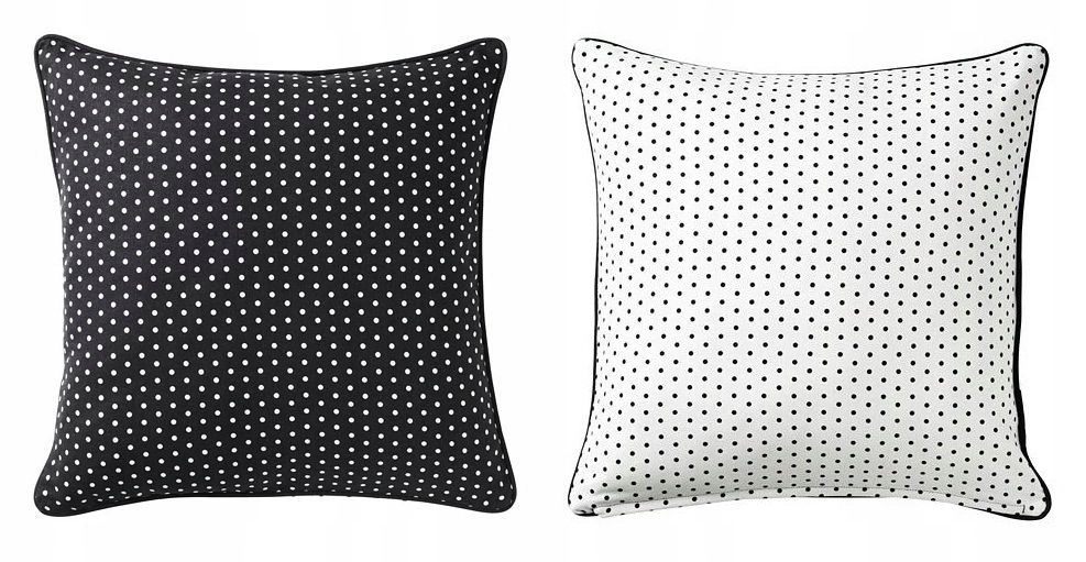 

Ikea Malinmaria poduszka 40x40cm Szara/groszki