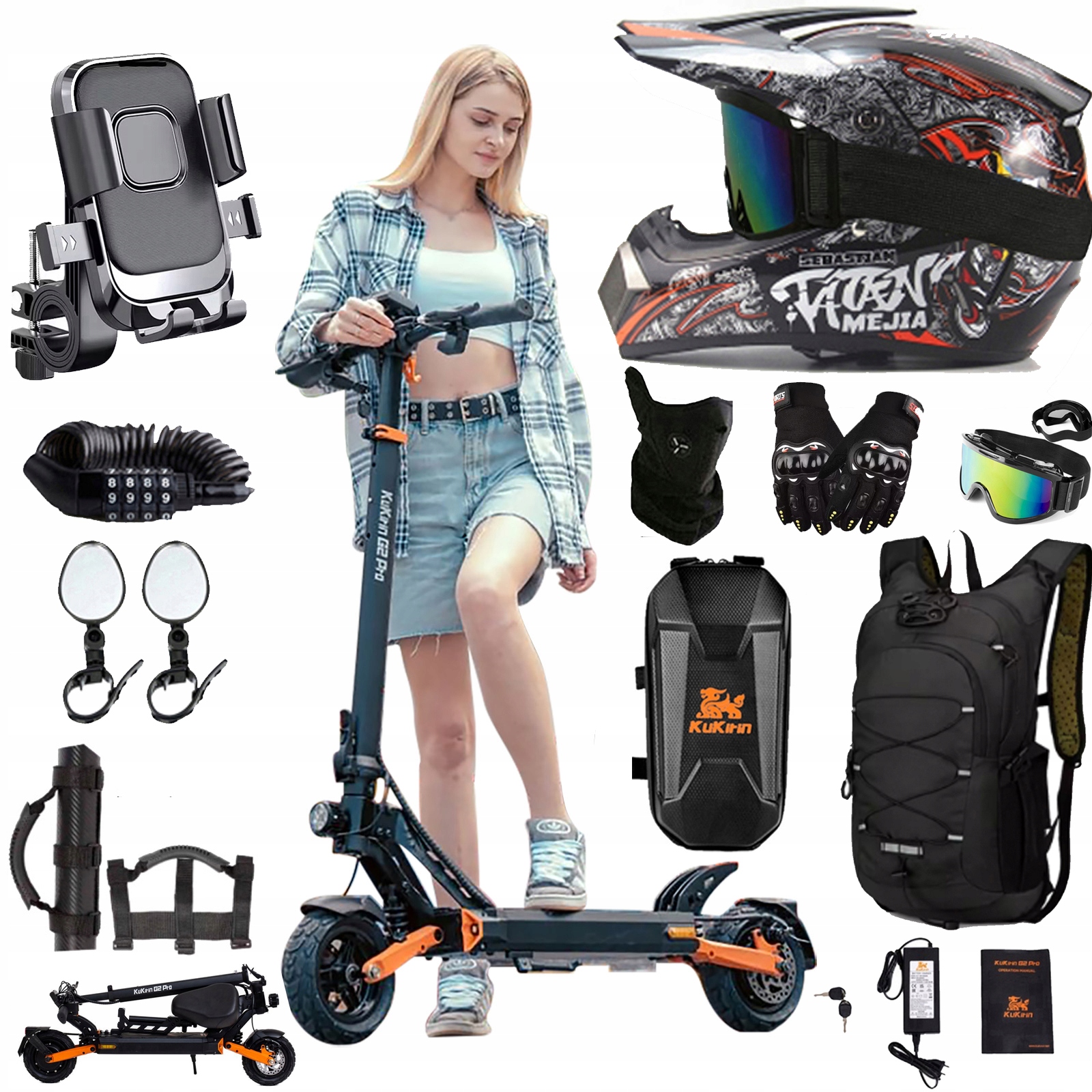 KuKirin G2 Pro Elektromobil 1000W 48V 15.6AH 45KM/H 58KM Dárky