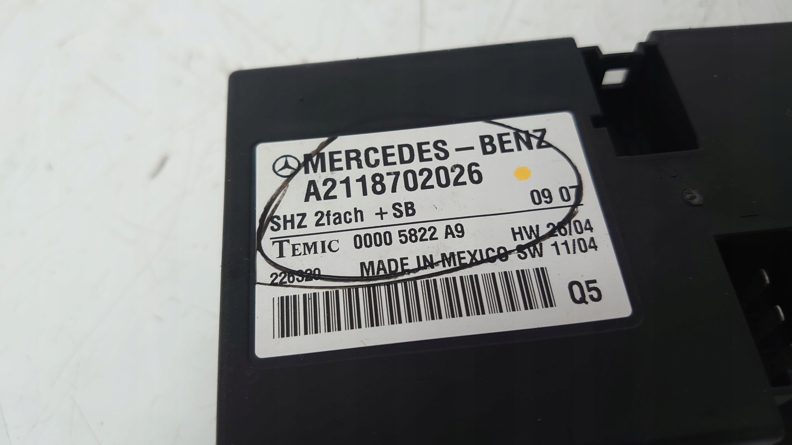 MERCEDES ML W164 GL X164 module unité de commande électronique uce siège A2118702026
