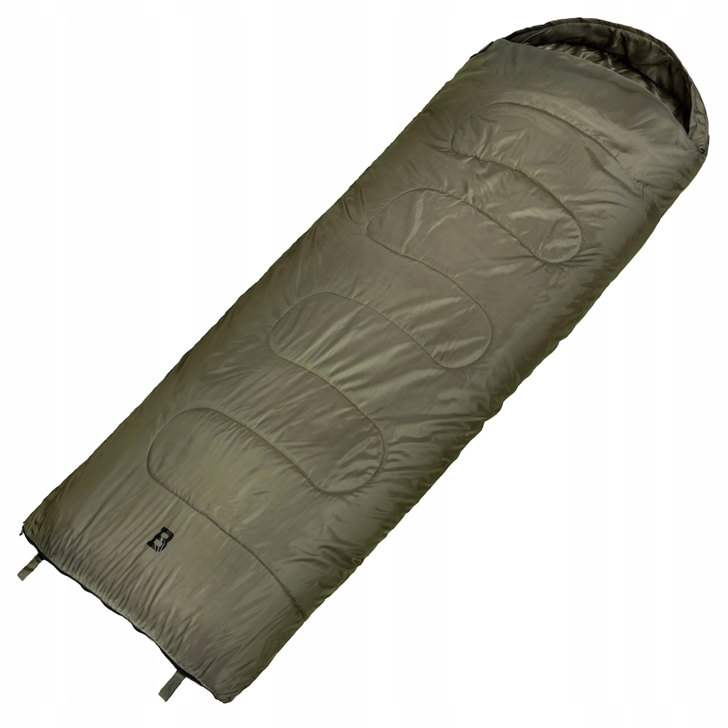 Turistický teplý lehký spací pytel Badger Outdoor TacPak 10T Olive levý