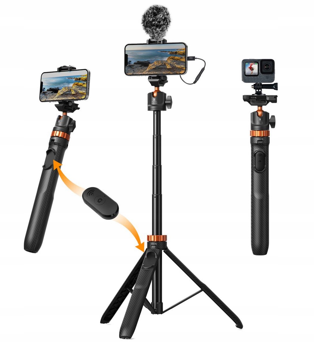 Statyw Tripod Kijek Selfie Stick Do Telefonu Kamery Dji GoPro Pilot K&f