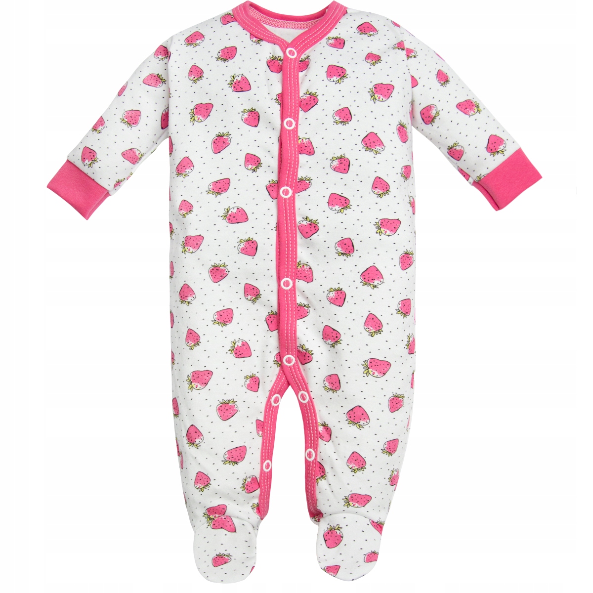 

Pajac pajacyk dziecięcy Bawełniany poziomki 74