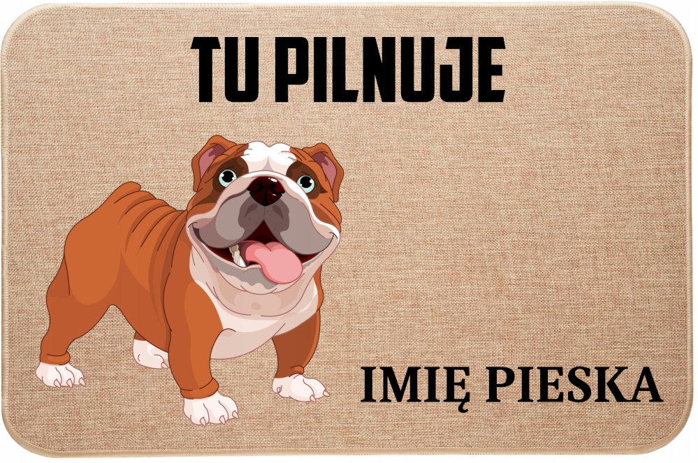 Ľanová Vstupná Stieračka Tu Stráži Bul Dog