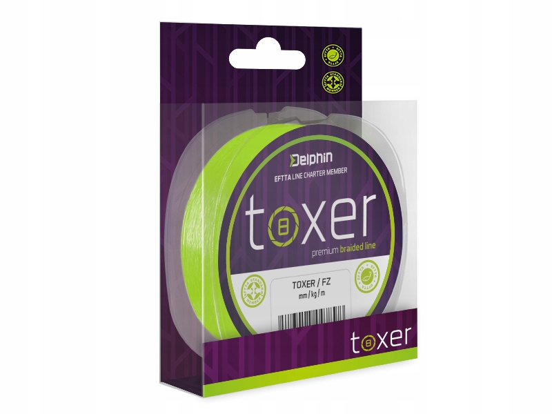 Plecionka Delphin Toxer 8 Fluo Zielona 0,14mm 6,3kg 150m