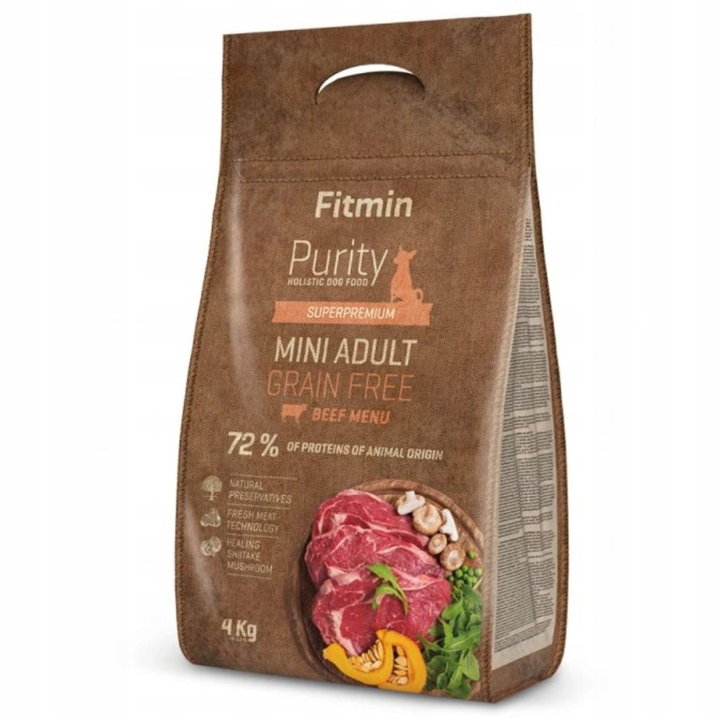 Fitmin dog Purity Gf Adult Mini Beef 4 kg Małe Rasy