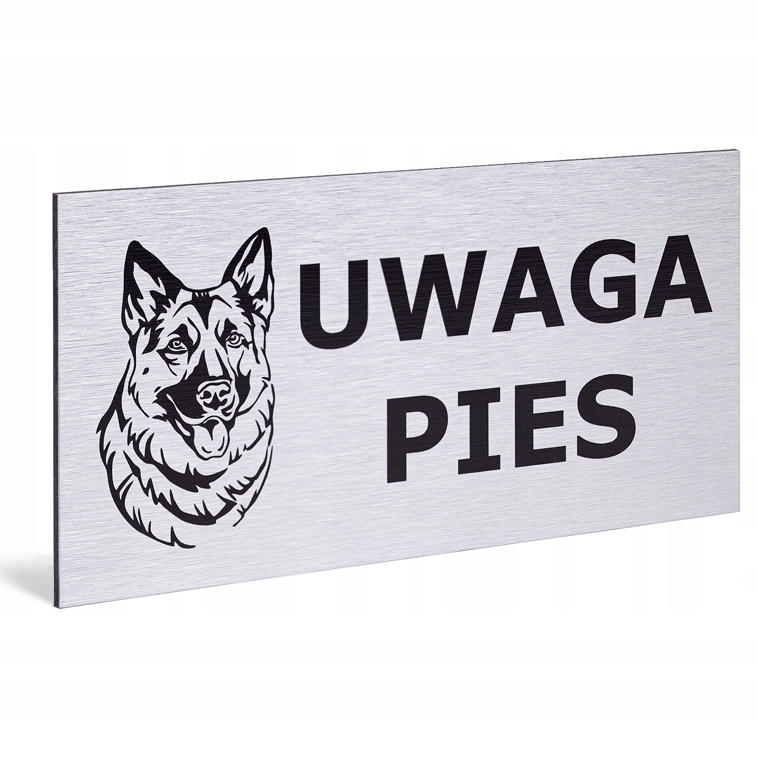

Tabliczka 20x10 Aluminiowa Uwaga Zły Groźny Pies