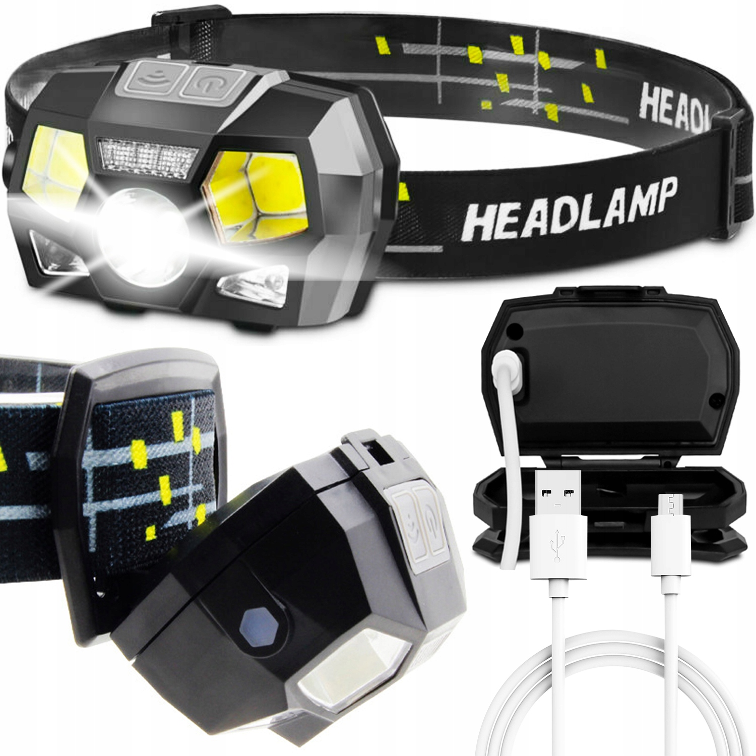 

Latarka Czołowa Wodoodporna Czołówka Akumulatorowa