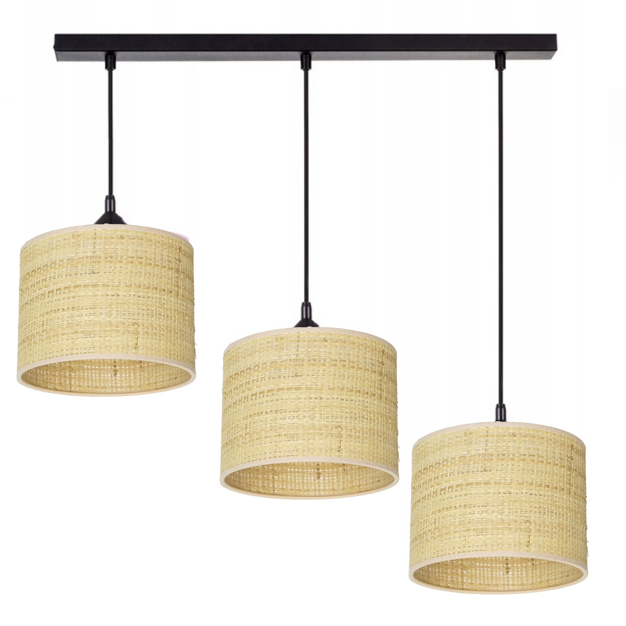 Závěsná Stropní Lampa Regulovatelná, Skandinávská, Polská, Ratanová Lampa E27 Led