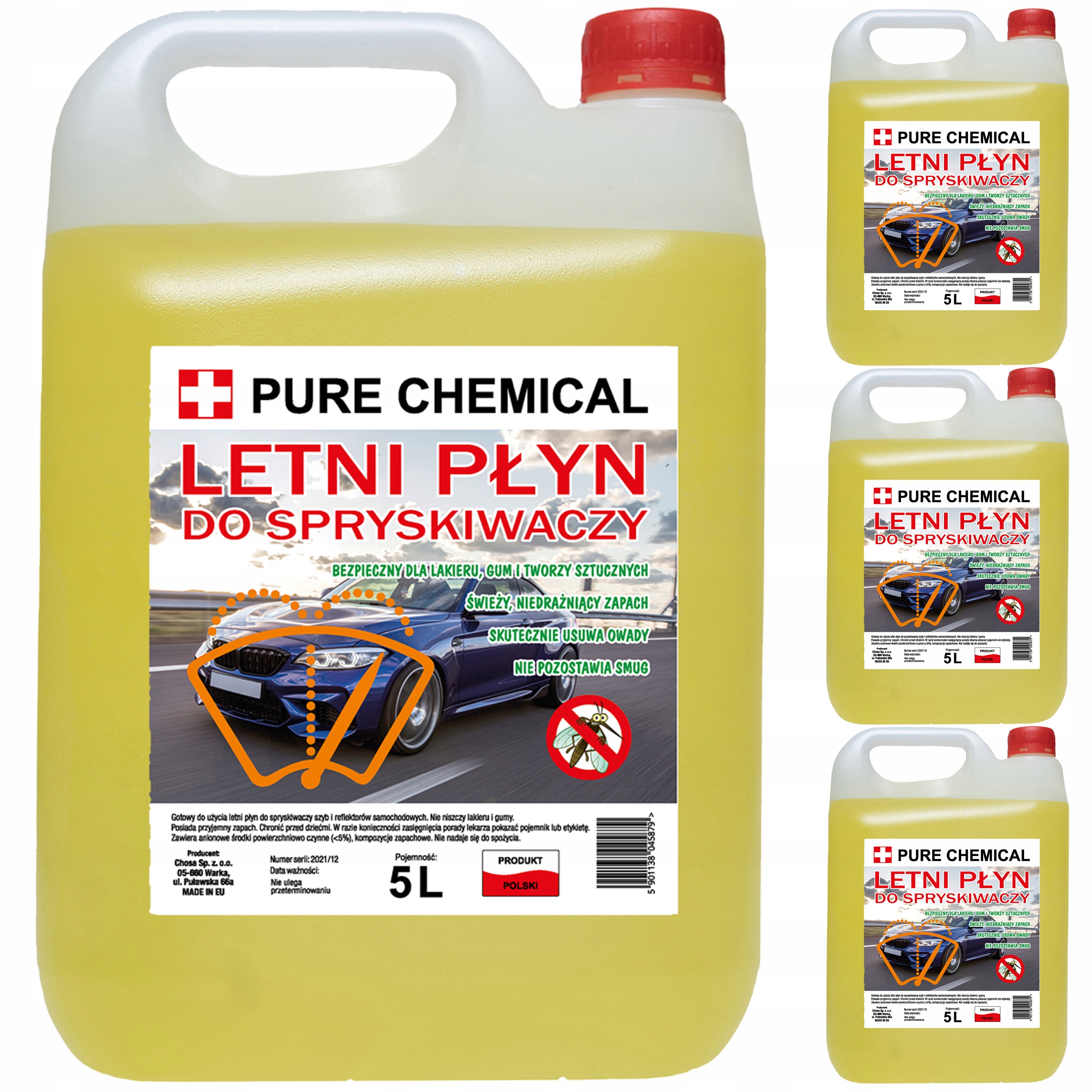 

Letni Płyn Do Spryskiwaczy 20L 4x5L Pure Chemical