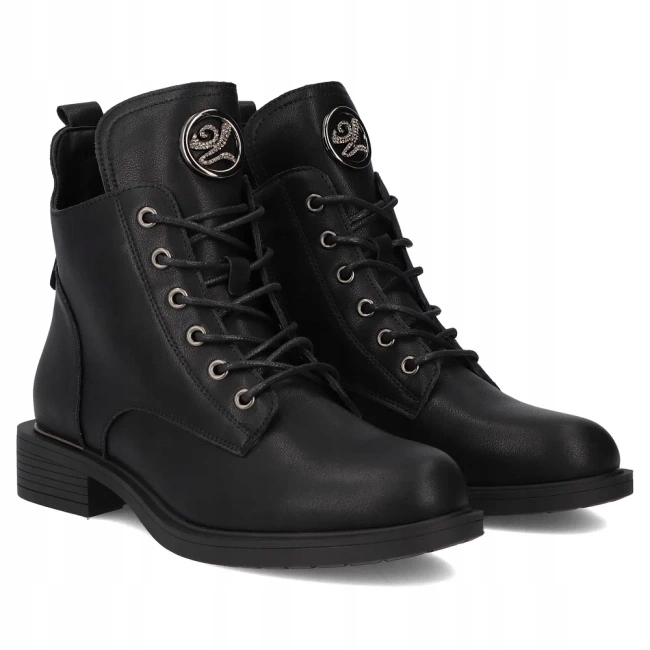 Kožené boty Filippo DBT7436/25 Bk černé 40