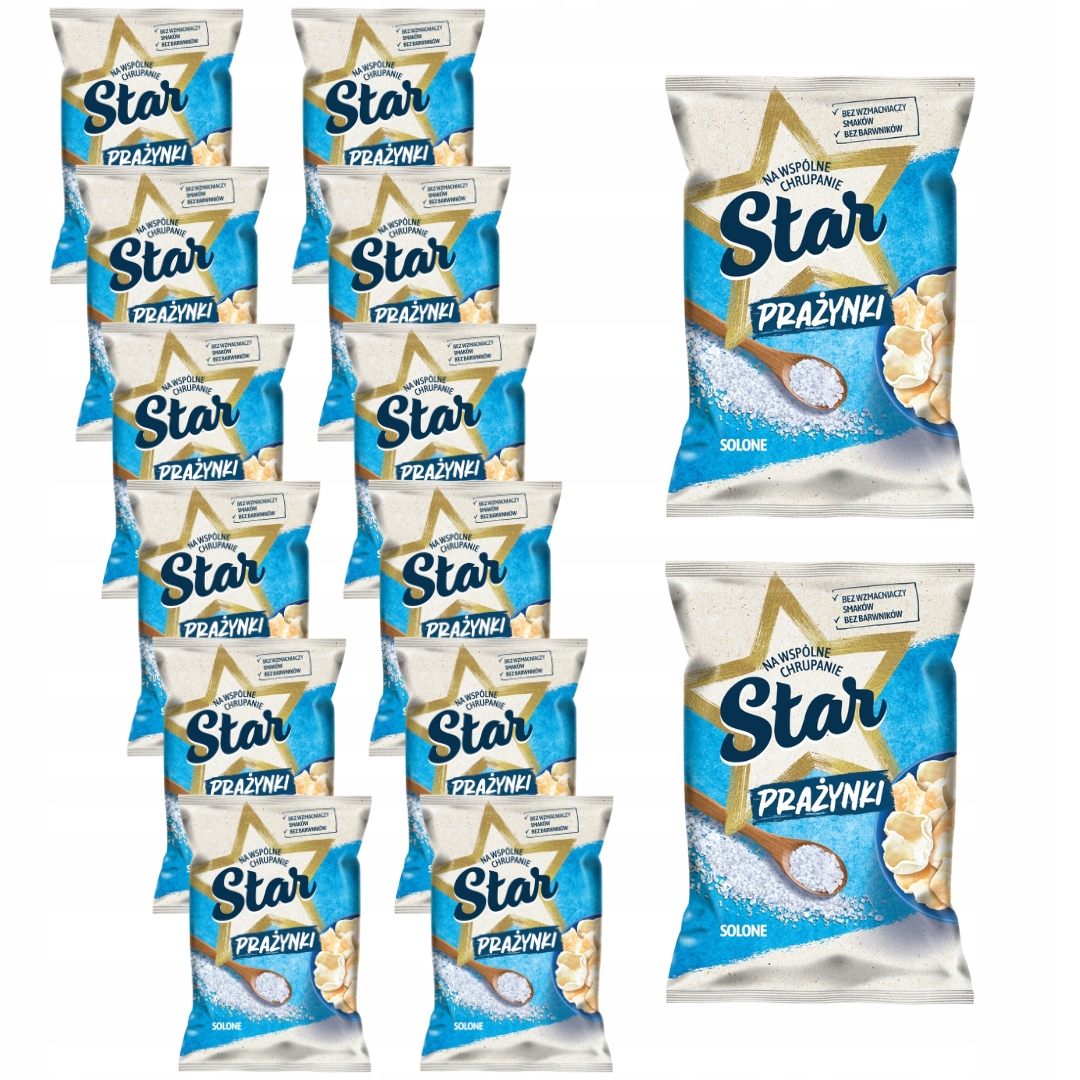 Star Prażynki Solone Słone przekąski 14x 95g