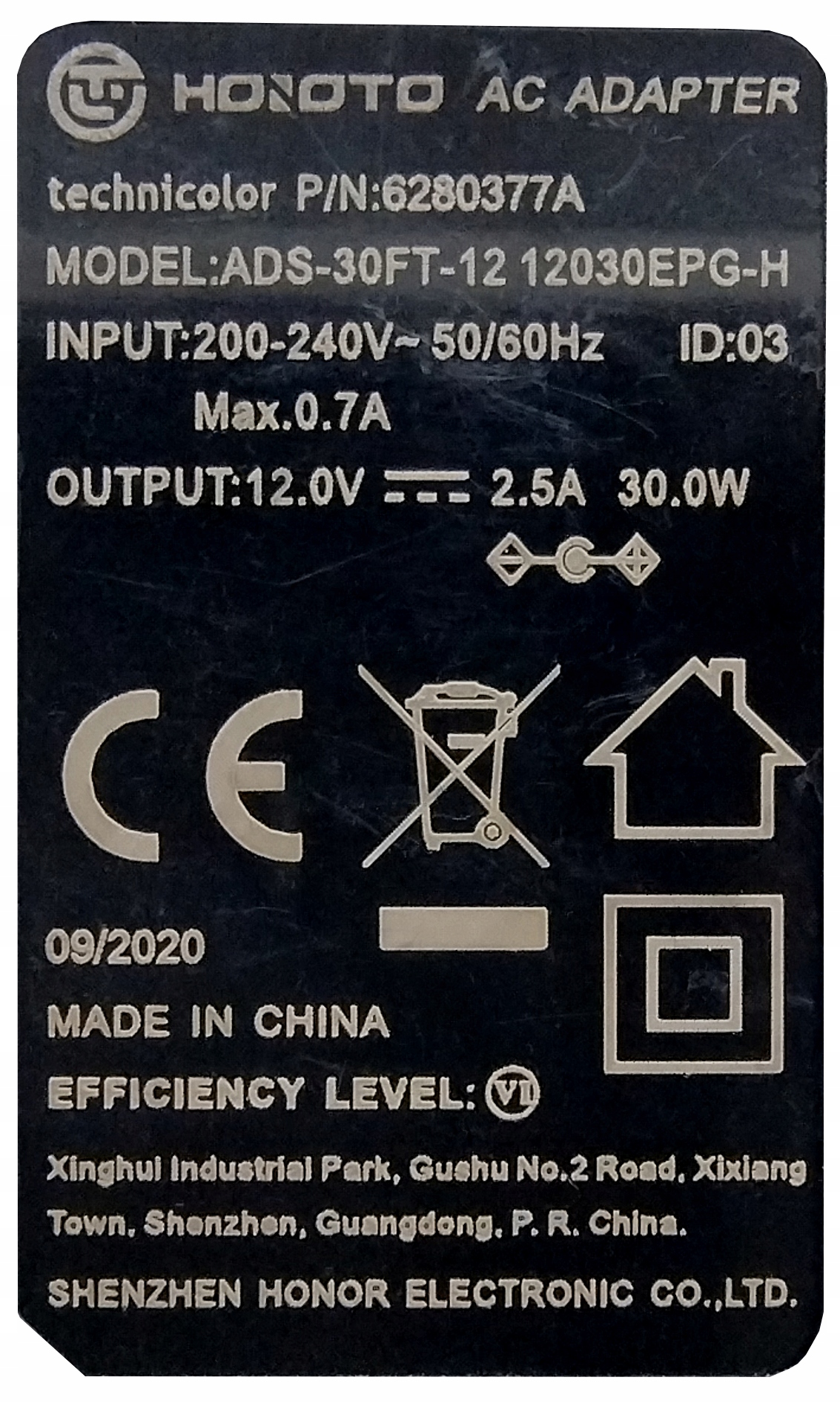 ZASILACZ WTYCZKOWY 12V 2.5A 30W DO TAŚM LED KAMER HONOTO 5.5x2.1mm Marka Inna