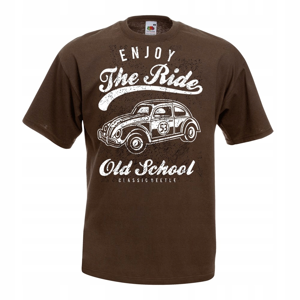 

Koszulka samochód auto oldschool L brązowa