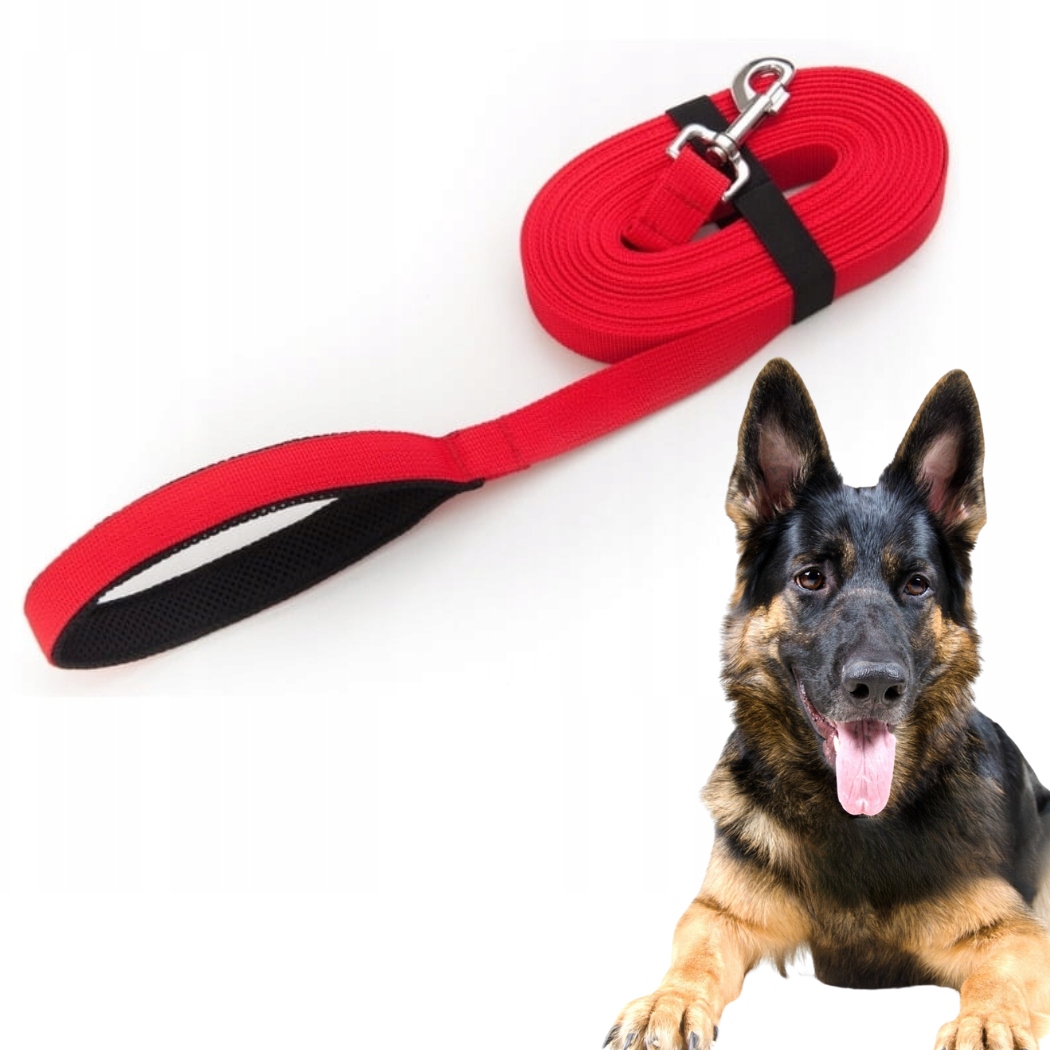 Levně Vodítko Pro Velkého Psa Joqu Long 5 M Červená