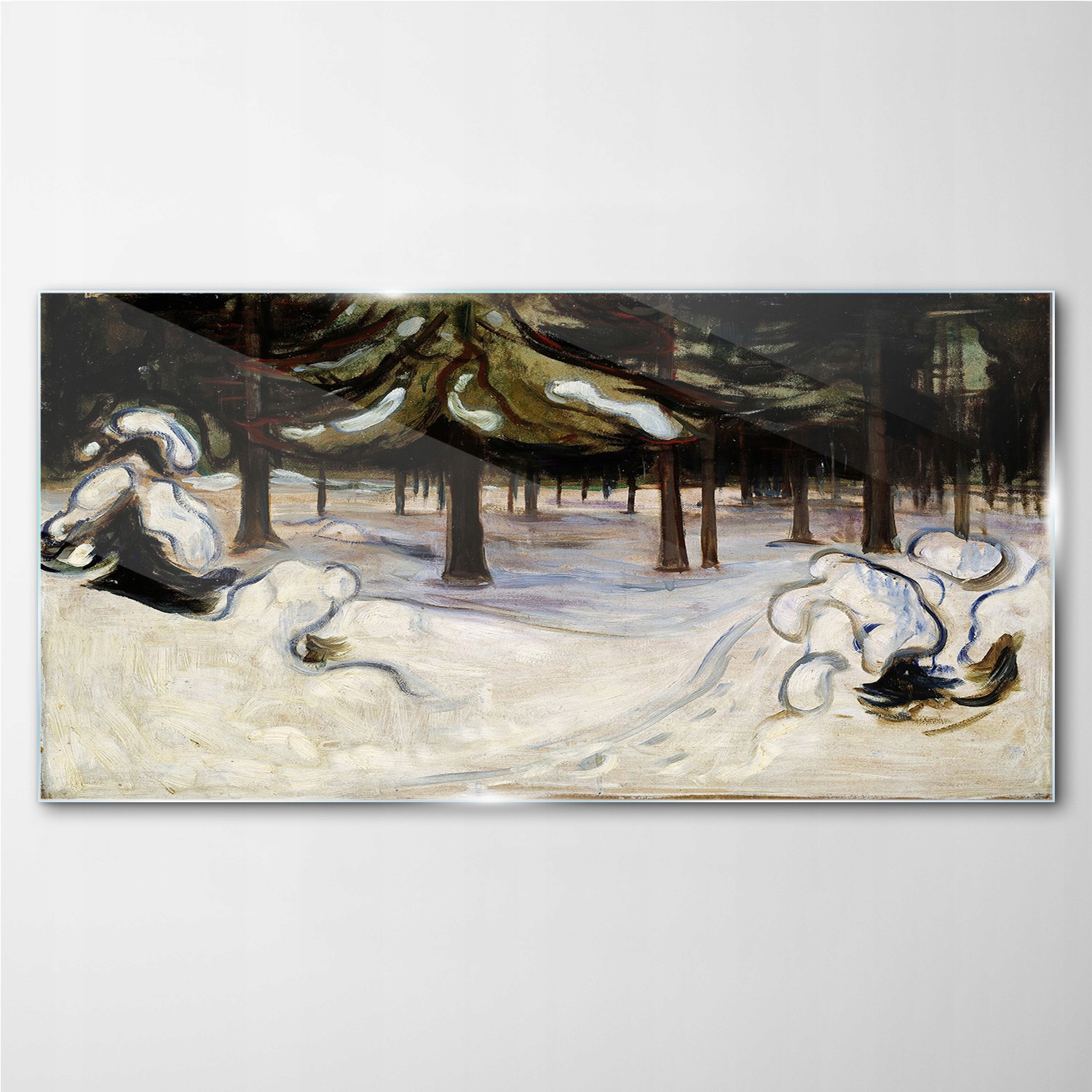 

Foto-obraz szklany Zima w lesie Munch 100x50 cm