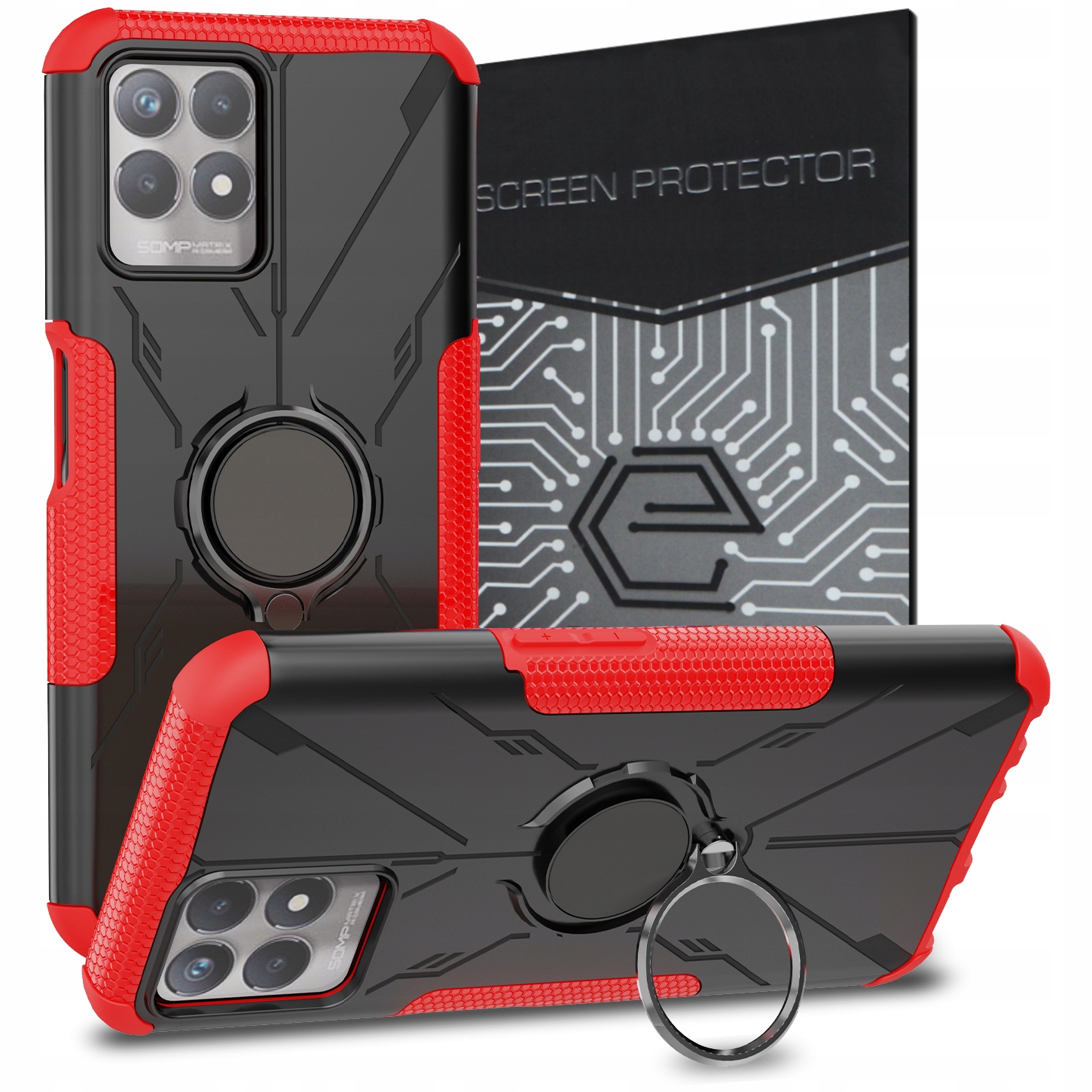 

Etui Pancerne Obudowa Case+szkło do Realme 8i
