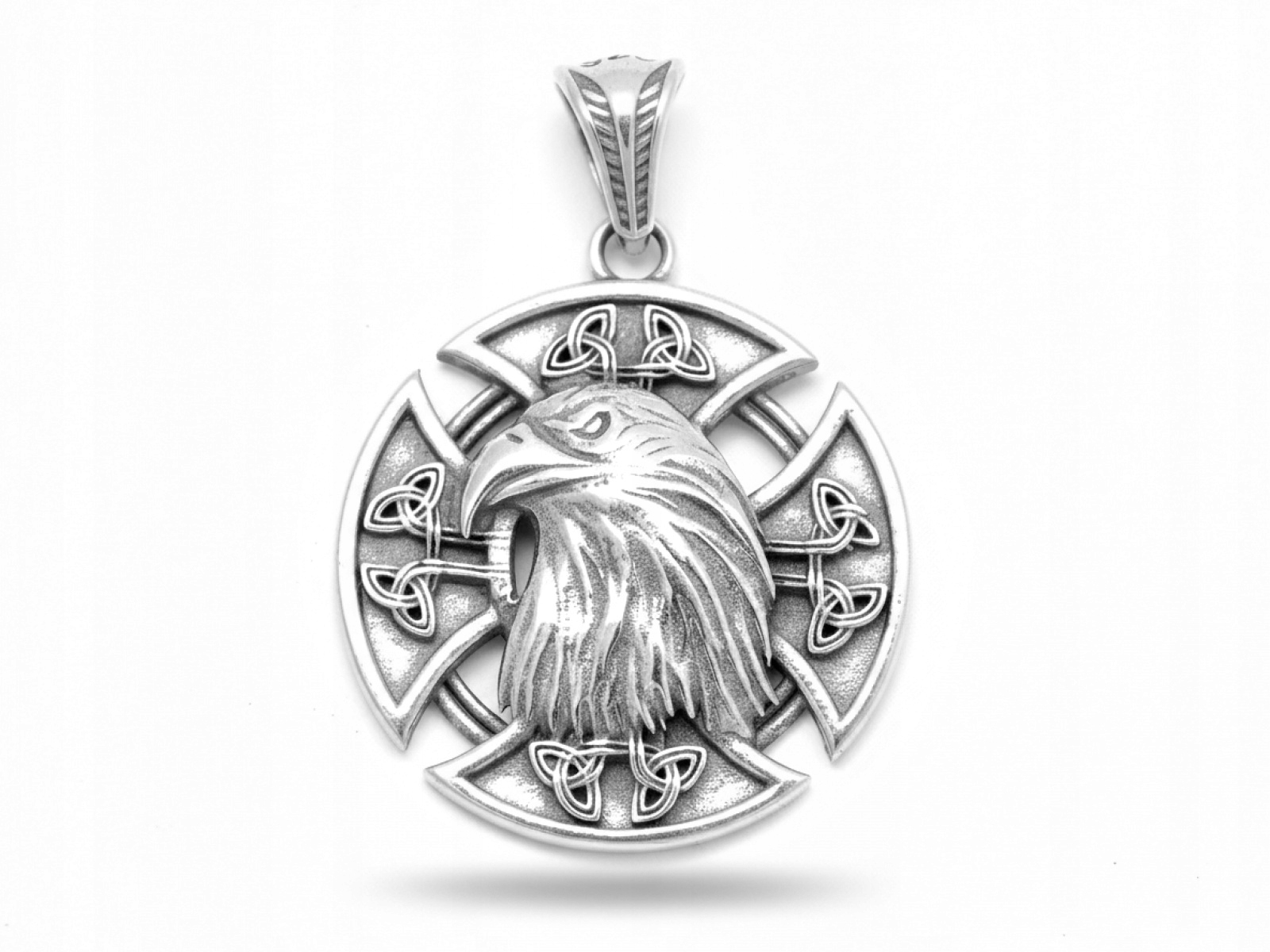 Pánský stříbrný přívěsek 925, oxidovaná hlava orla, ideální jako dárek