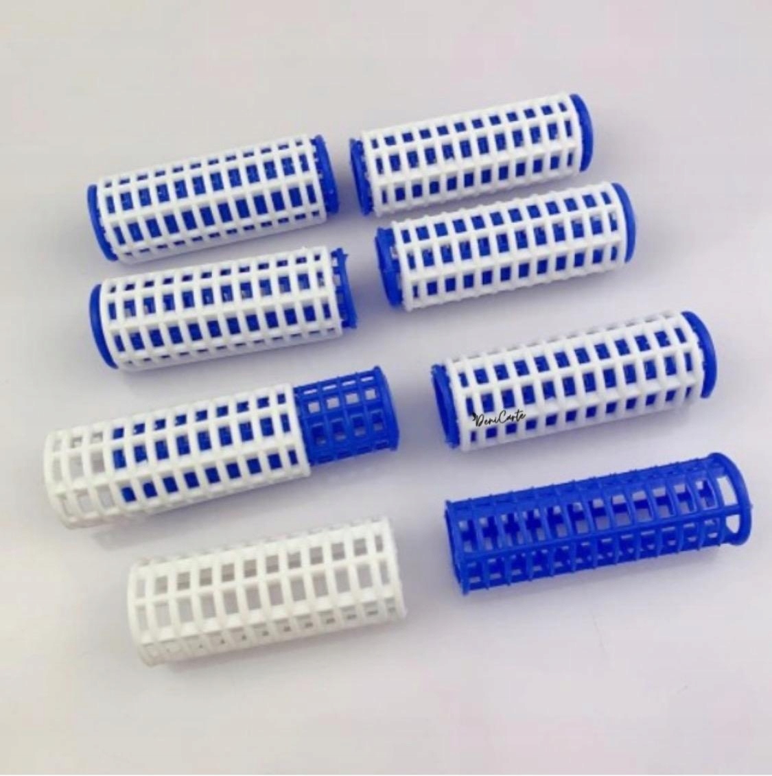 DENI CARTE WAŁKI DO WŁOSÓW Z NAKŁADKĄ ZESTAW 7 SZT Marka Deni Carte