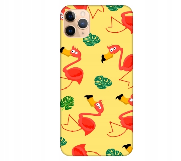 

Etui pokrowiec do iPhone 11 Pro Max Flamingi smies