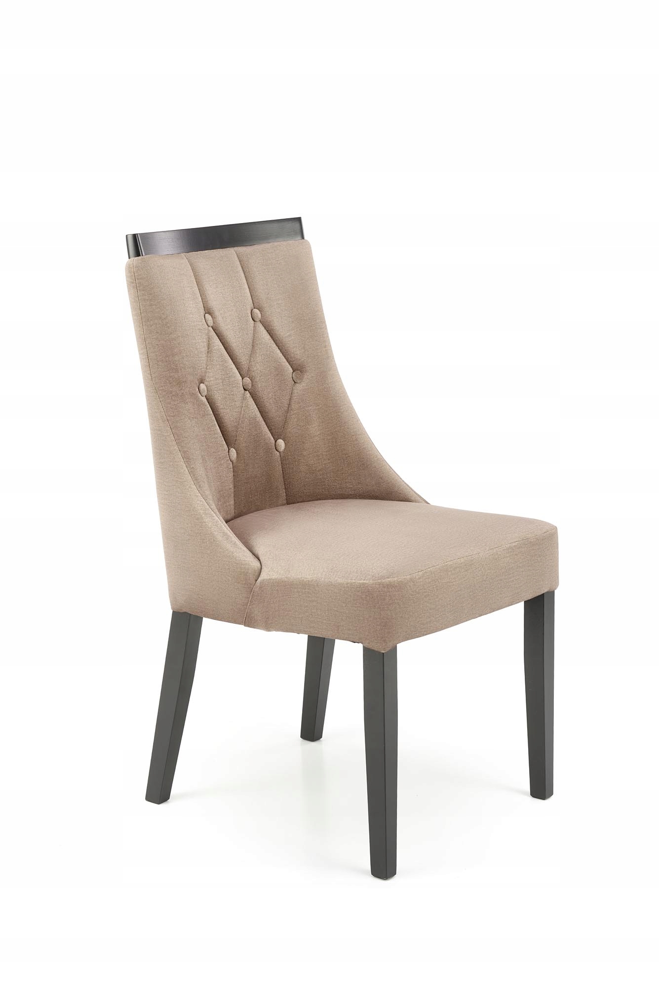ROYAL krzesło czarny / beżowy HALMAR velvet Głębokość mebla 61 cm