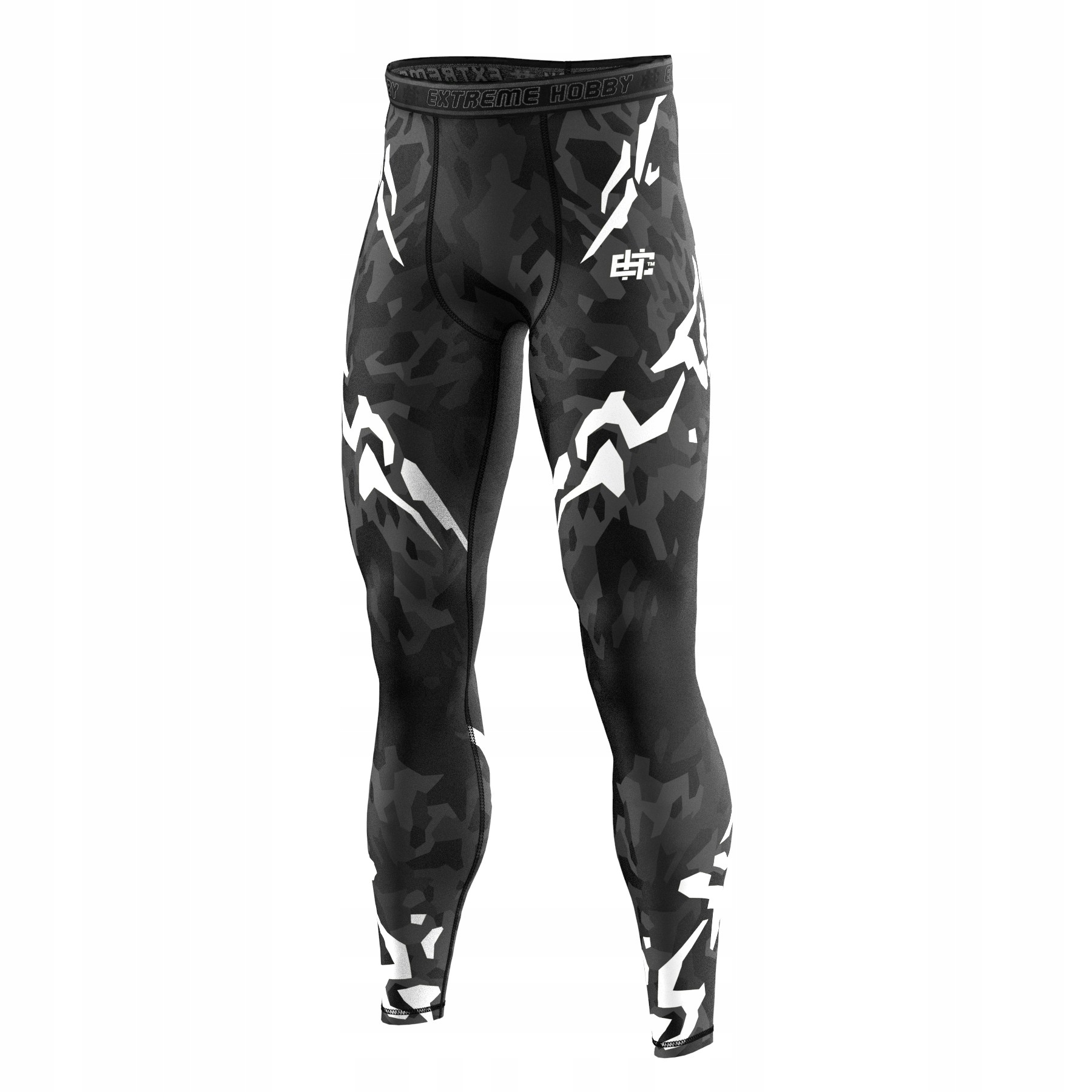Legginsy Sportowe na trening siłownię Męskie Extreme Hobby Black Panther XL