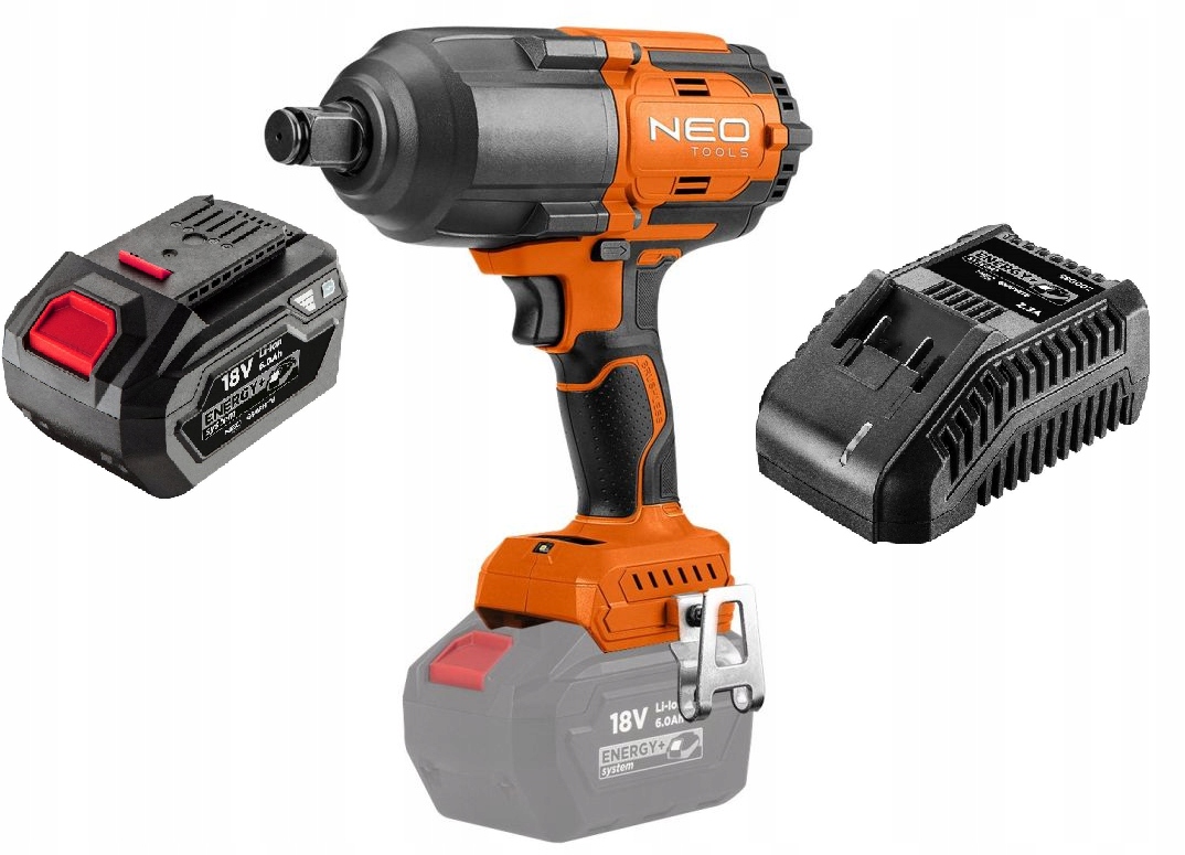 Klucz udarowy bezszczotkowy 1100Nm Akumulatorowy Energy+ 18V 6AH