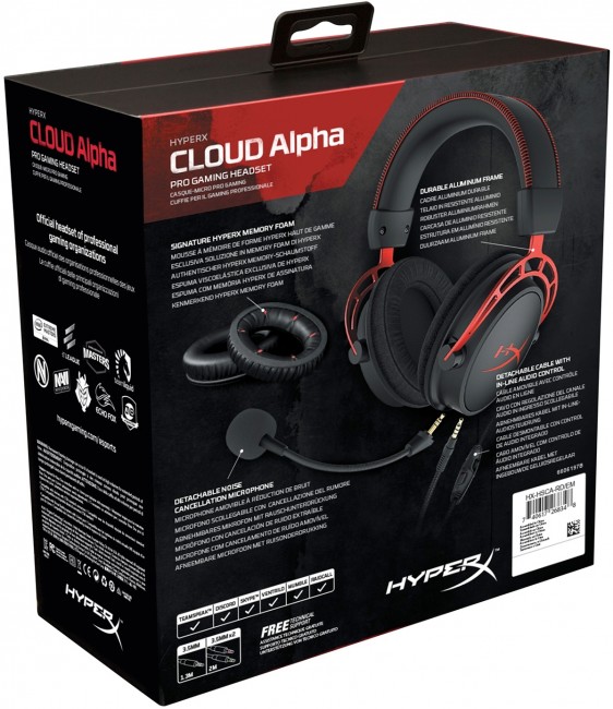 Słuchawki HyperX Cloud Alpha nauszne gamingowe Impedancja 65 Ω