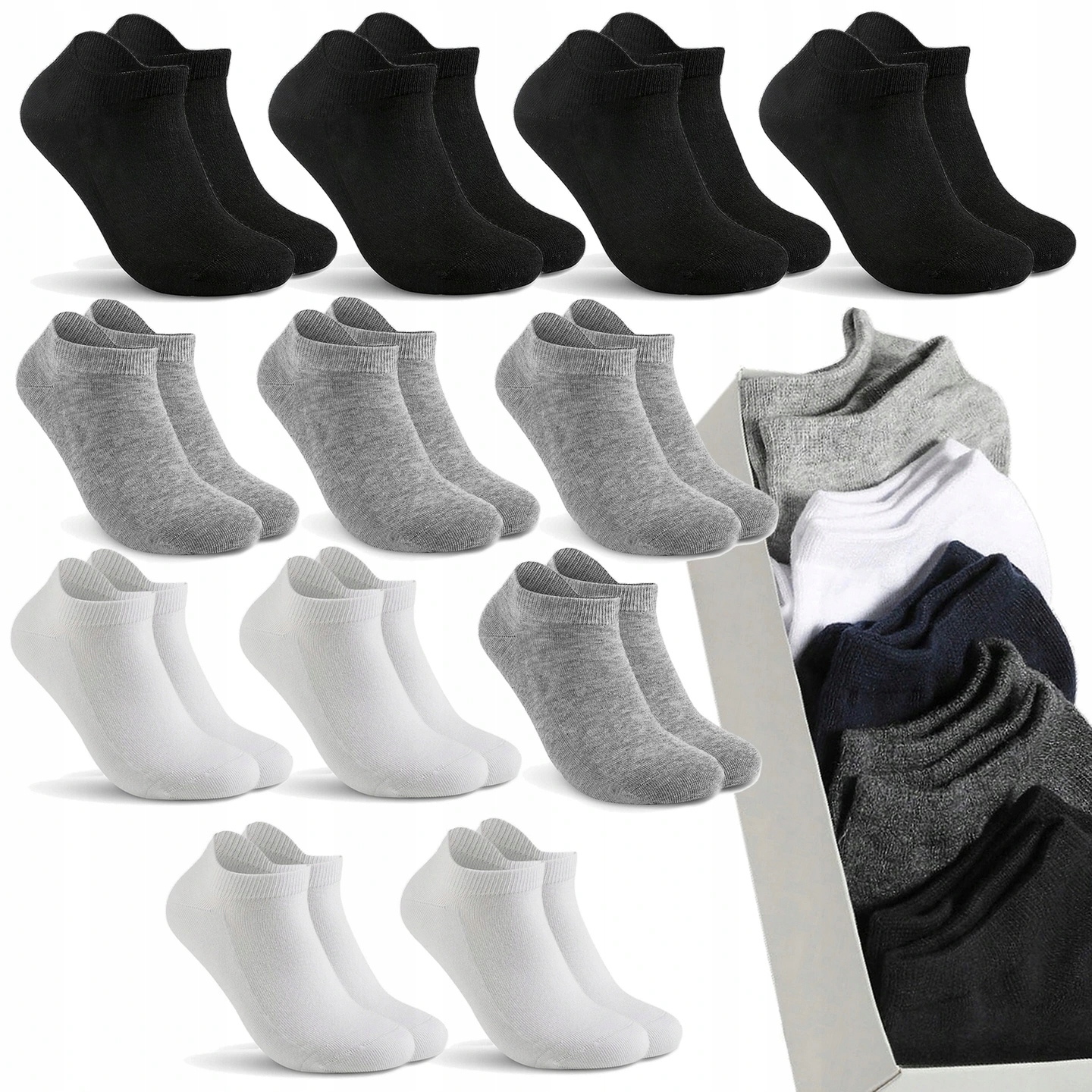 

12x Stopki Bawełniane Męskie skarpety MIX, 39-42