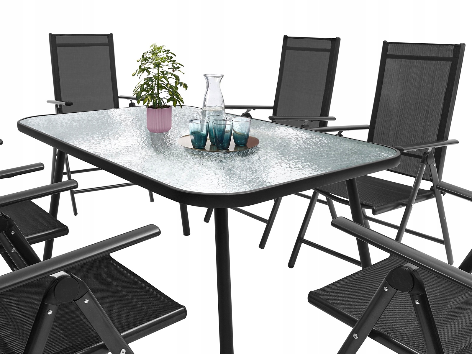 MEBLE OGRODOWE ZESTAW STÓŁ 6+1 NA TARAS BALKON Linia MAT-COMPANY