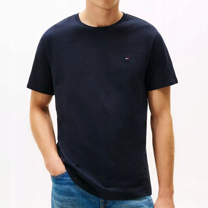 Tričko Tommy Hilfiger bavlněné, tmavě modré, pánské (nové)