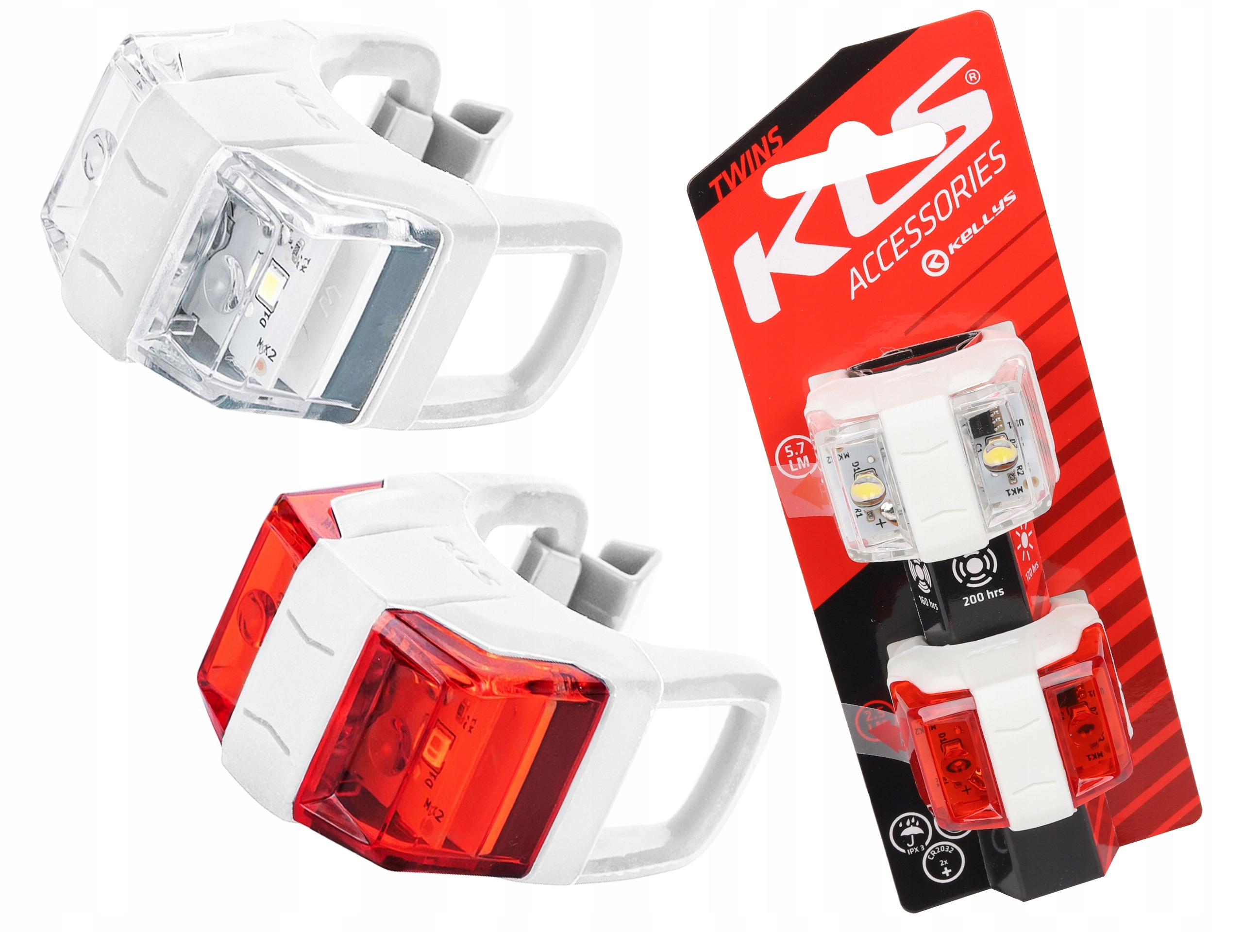 

Zestaw lampek Led Kellys Twins II mint white