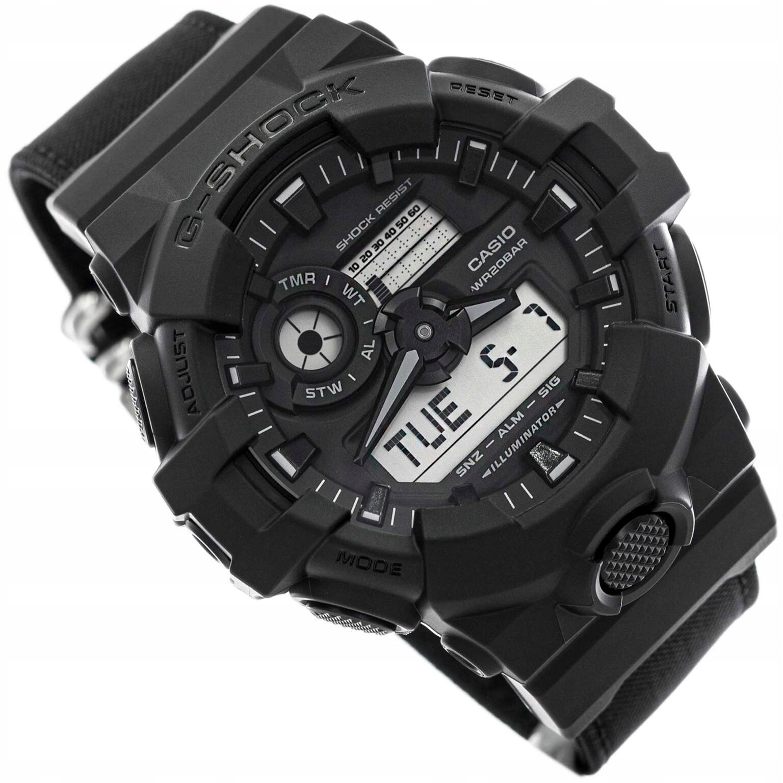 Pánské Hodinky Casio GA-700BCE-1AER G-shock 200 M Černé Cordura