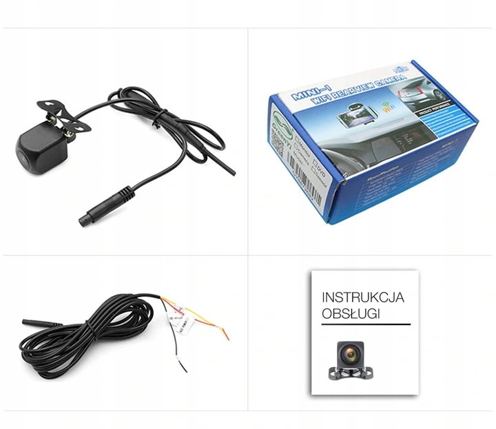 BEZPRZEWODOWA KAMERA COFANIA ANDROID APPLE Wi-Fi Kąt widzenia w pionie 140°