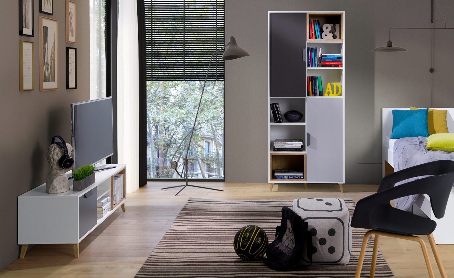 Łóżko z pojemnikiem 90x200 JOKER 15 Jurek Meble Długość mebla 204 cm