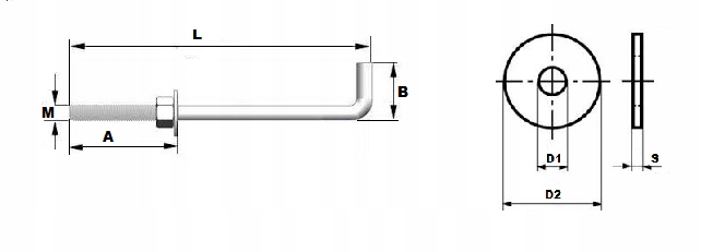 KOTWA MURŁATY 16X450 Rodzaj drut