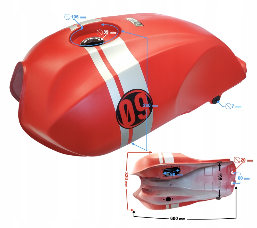 ZBIORNIK PALIWA BARTON CAFE RACER EAN 5916312010666