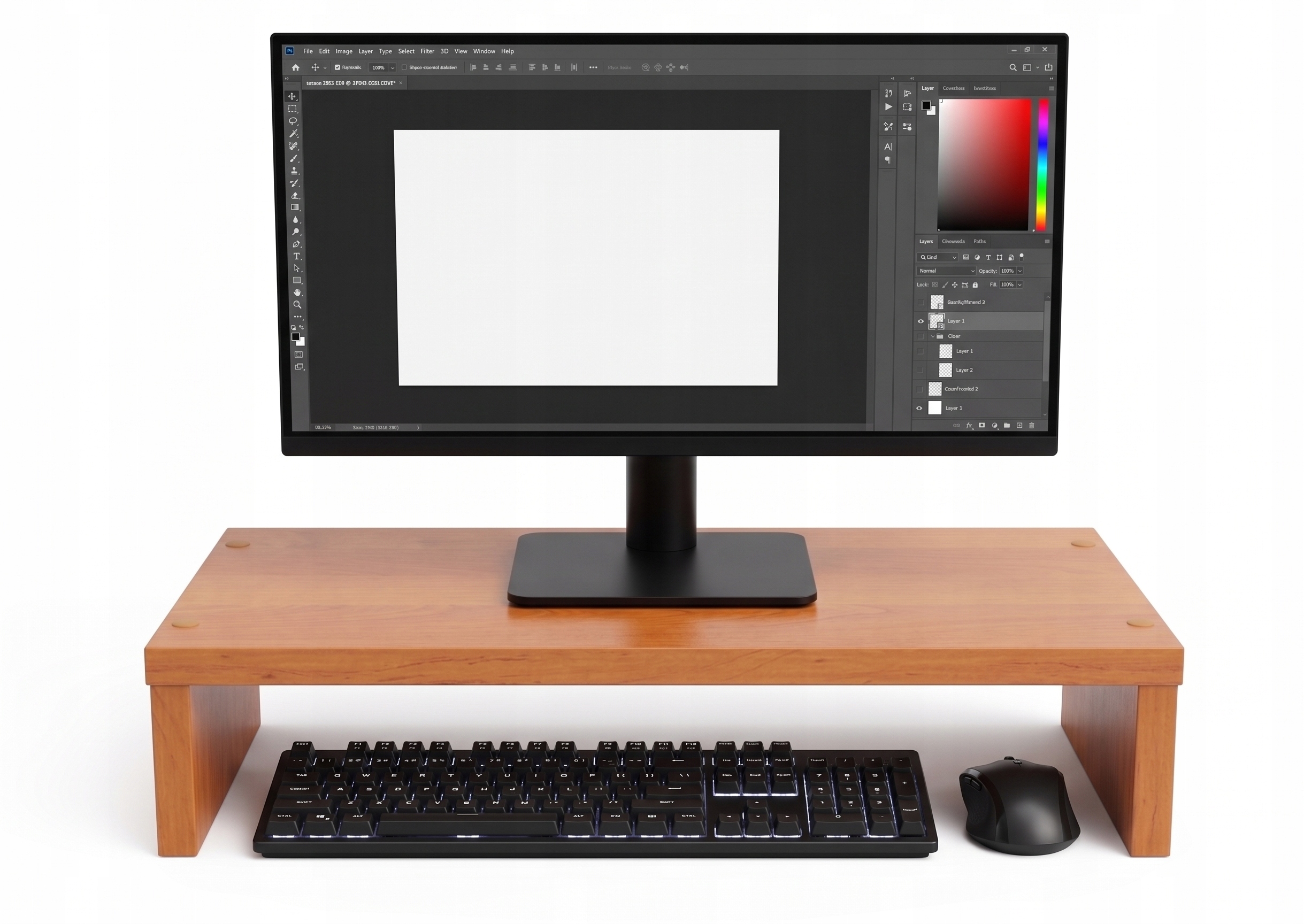 PÓŁKA PODSTAWKA NADSTAWKA PODKŁADKA pod MONITOR 50x30x15 (cm) różne kolory