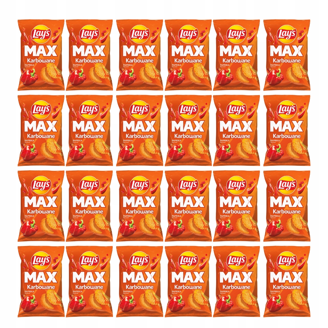 Lay's Max Lays Karbowane Chipsy paprykowe 24x 120 g