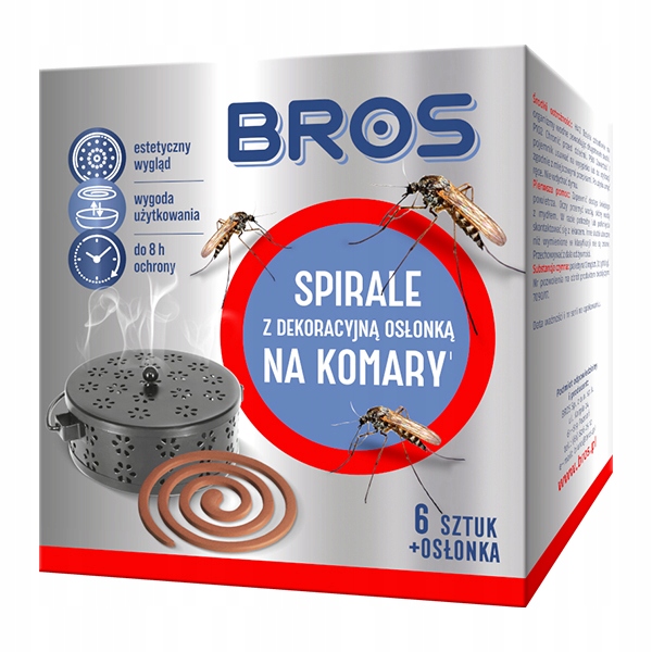 

Bros Spirale Na Komary Z Osłonką 6 Szt
