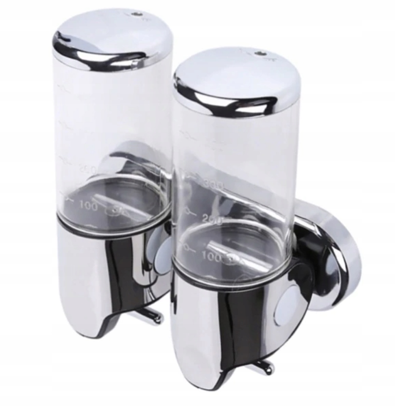 

Dozownik mydła płynu ścienny naścienny 2x500ml